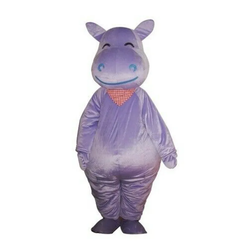 

New Christmas Carnival Performance Costume Halloween Purple Hippo Cosplay Adult Use Birthday Party Advertising Parade Mascot