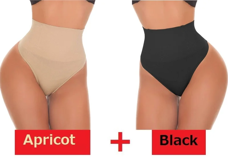 Black Apricot NINGMI, сексуальные стринги, Корректирующее белье, подтягивающие ягодицы, для женщин, высокая талия, для тренировок, для контроля живота, трусики, нижнее белье для похудения, Cincher, пояс - Цвет: Black Apricot