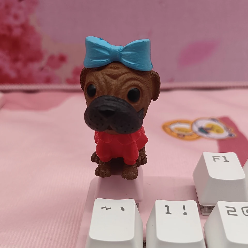 

Big Ear Dog Cartoon Keycaps For Mechanical Keyboard DIY Key Cap Game Accessories Kawaii Anime Model Custom PBT Keycap Cherry Mx