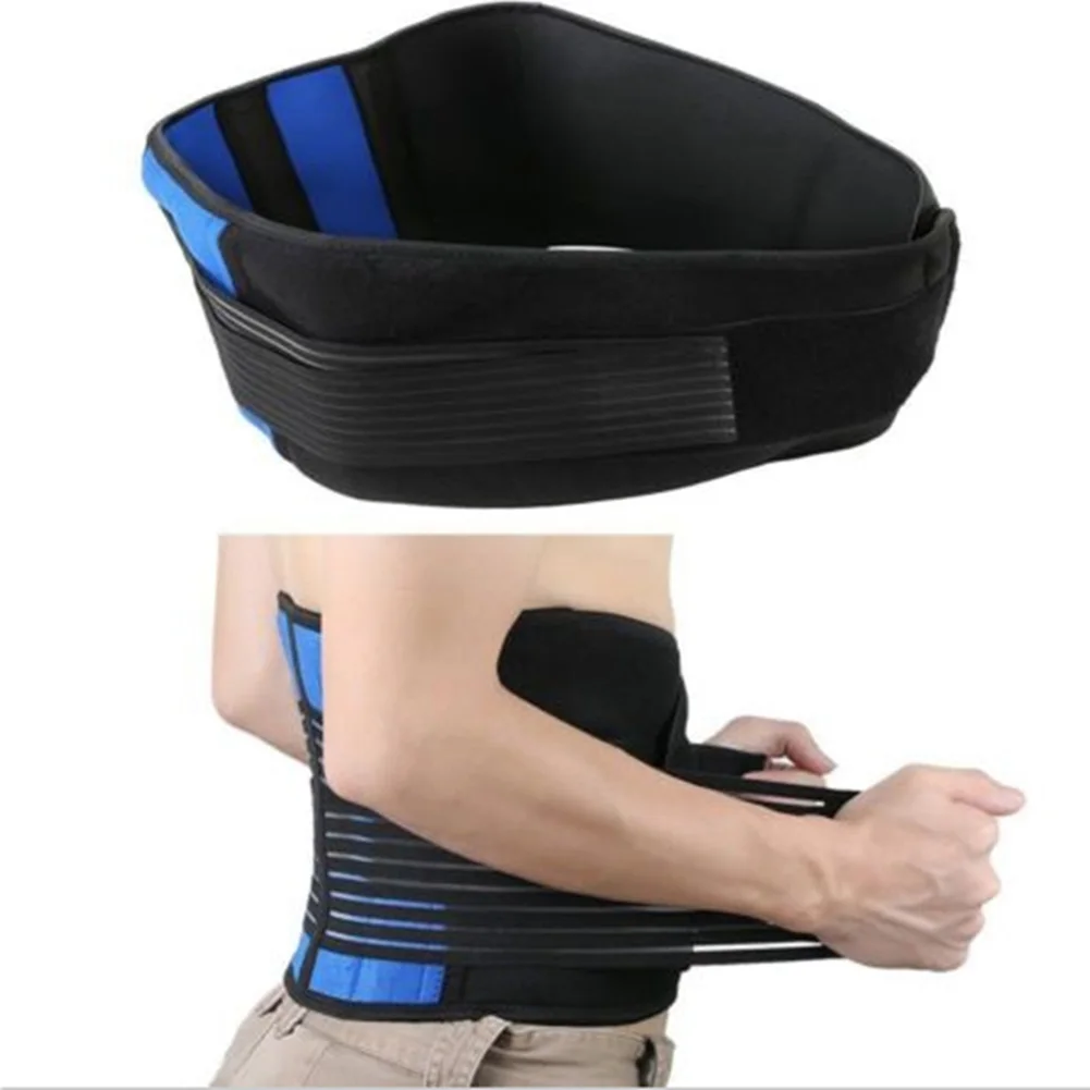 

Neoprene Lower Back Support Belt Breathable Elasticity Adjustable Cinch Straps Lumbar Brace Waist Posture Pain Relief Black