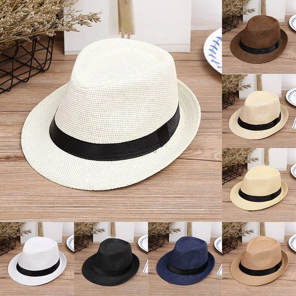 Chapeu bucket sombrero/Детская летняя пляжная соломенная шляпа чилби для джаза фетровая