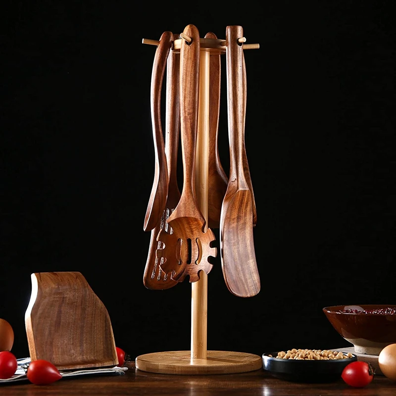 Набор деревянной кухонной утвари подвесной органайзер для столешницы ложка