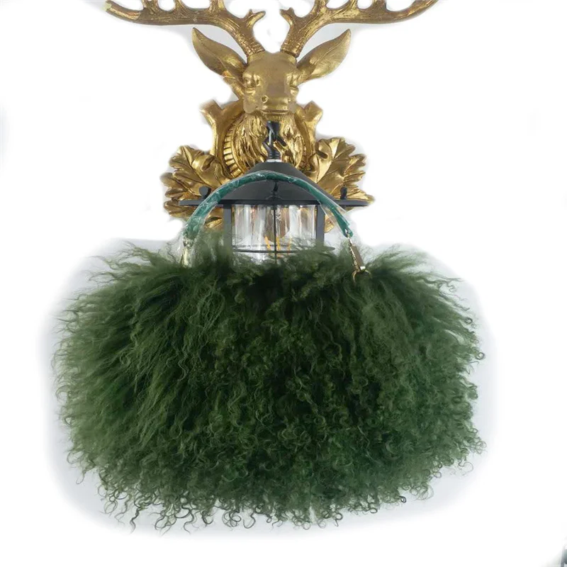 Hot Sale Classic Bag 100% Genuine Tan Wool Handbag Fashionable All- Match Messenger Bag Handbag For All Occasions