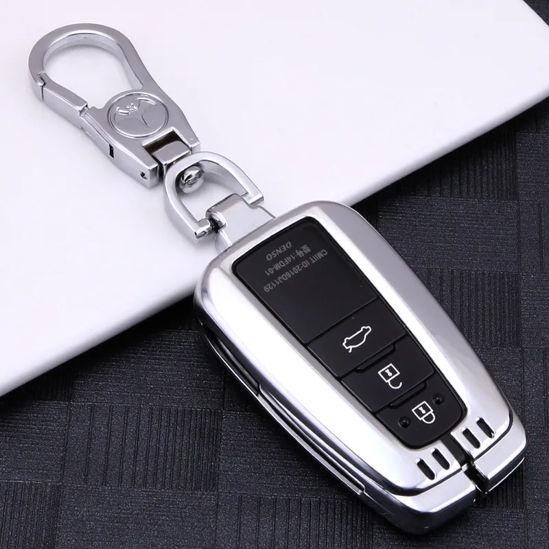 

Zinc Alloy Remote car Key Cover Key Case For Toyota CHR C-HR Prado Prius Camry Corolla RAV4 2018 2019 2020 Accessories