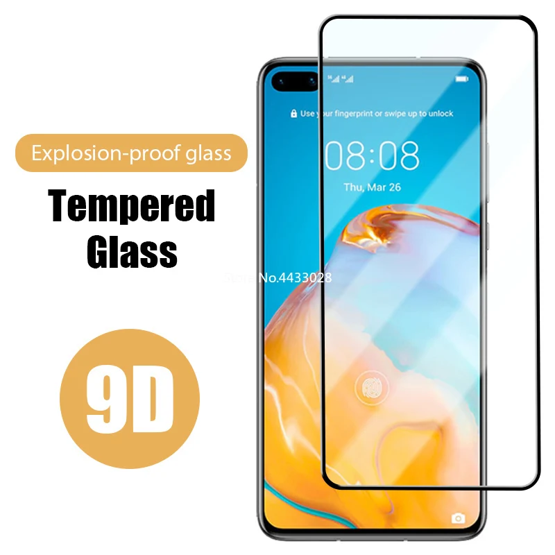 

Закаленное стекло с полным покрытием для Huawei P40 P30 P20 Lite Pro 5G E, Защита экрана для Huawei P Smart 2020 2021 S Z, защитная пленка