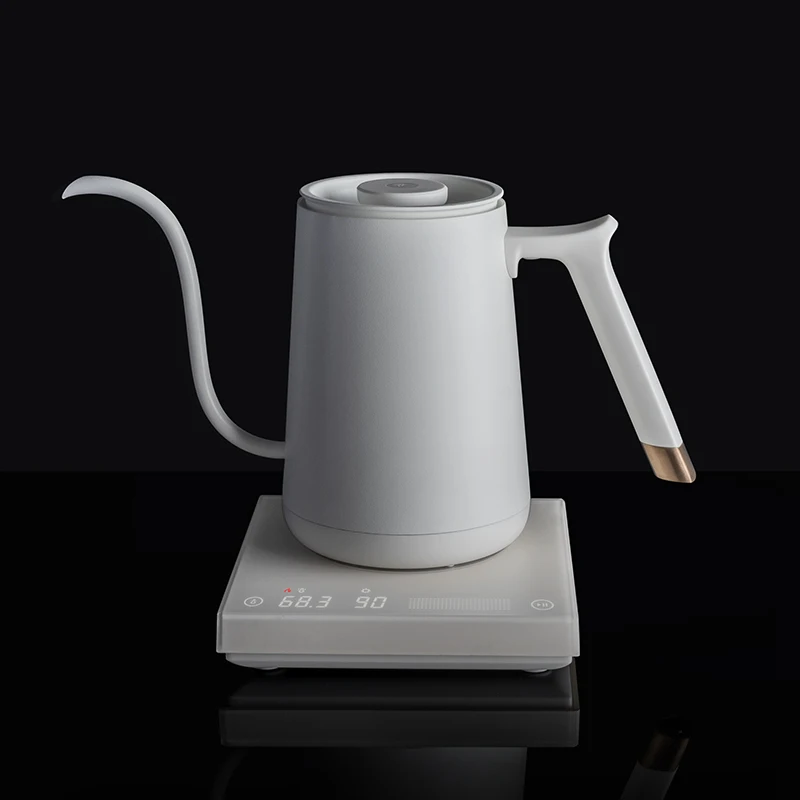 TIMEMORE-hervidor de agua el&eacute;ctrico inteligente con cuello de cisne, Control de temperatura manual con m&aacute;quina de caf&eacute;, hervidor Variable de 600ml y 220V-1