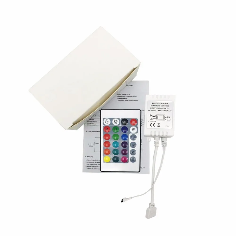 12В 24Key RGB светодиодный контроллер с DC12V инфракрасный пульт дистанционного