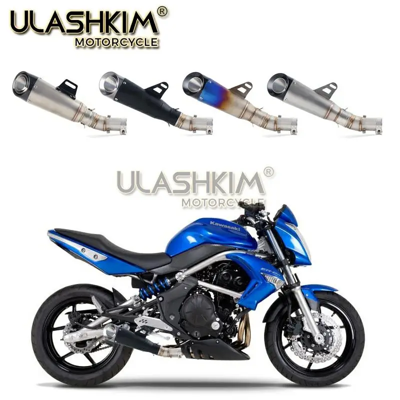 Глушитель выхлопной системы мотоцикла для KAWASAKI ER6N ER6F 2012 2016 Ninja 650R Z650 2017 2019 Versys 650 2015
