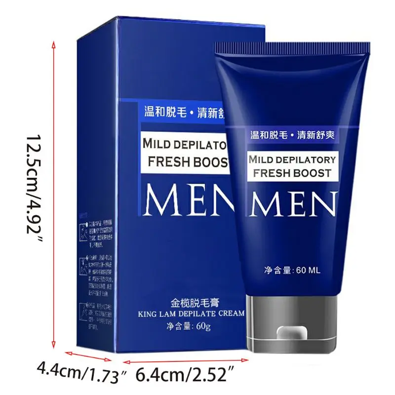 

J78D 60ML Natural Plant Depilatory Cream Body Leg Hair Remover Gel Men Hair Removal Epilator
