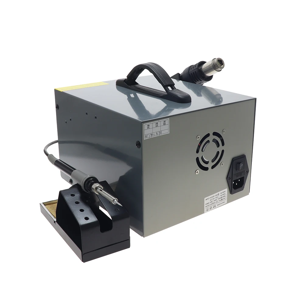 Паяльная станция HANDSKIT 9305D SMD база с термофеном и паяльником источник питания