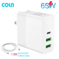 65w usb type c charger power adaper pd 20w quick charger for laptops macbook proair ipad iphone 12 1 samsung note s20 xiaomi