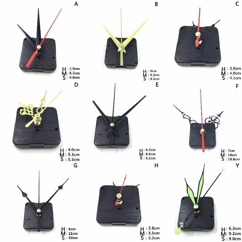 1 комплект подвесных кварцевых часов сделай сам бесшумные настенные часы