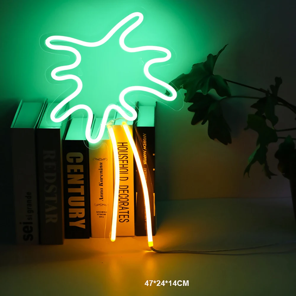 Ночник с питанием от USB универсальная вешалка Monstera кокосовое дерево любовь крыло