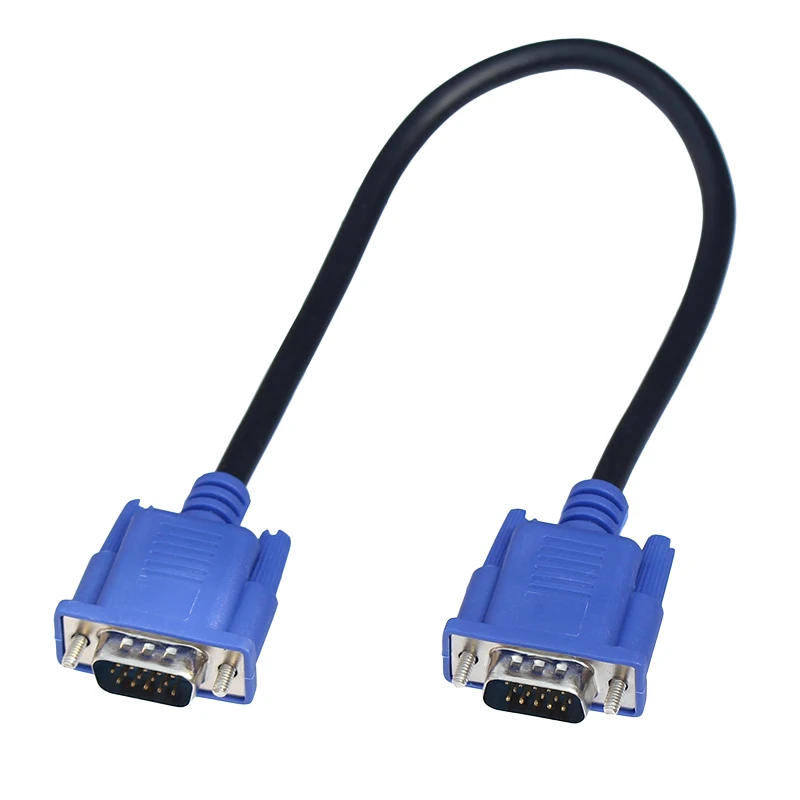 32CM  25cm HD15Pin VGA D-Sub Short Video Cable Cord Male to Male RGB Cable for Monitor