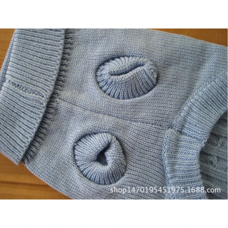 Дешевая теплая зимняя одежда для собак удобный вязаный свитер домашних животных