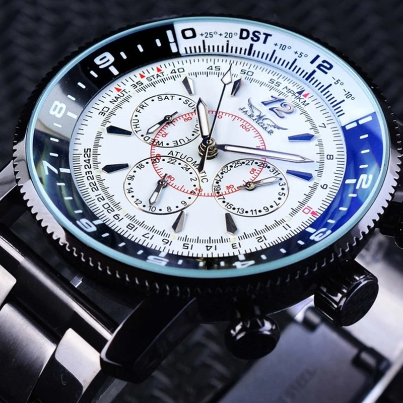 Механические наручные часы мужские деньги время отдыха шесть стальных игл