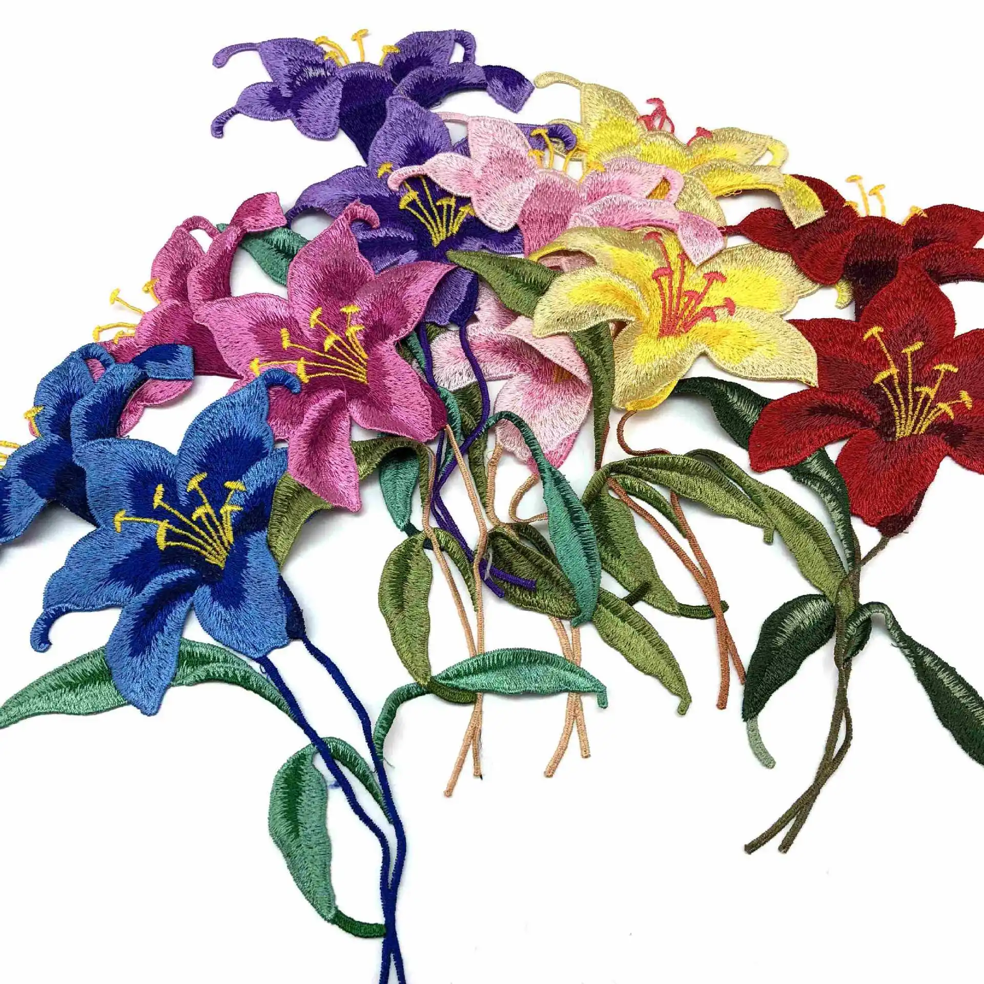 Водорастворимая Вышивка для одежды аксессуары аппликаций цветная вышивка