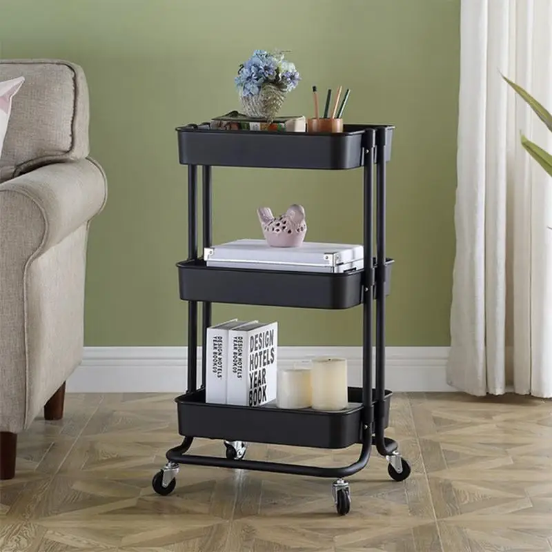 Oversea Stock!!43*36*86cm Three-layer Movable Trolley Multifunctional Storage White Beauty Salon Box HWC | Дом и сад