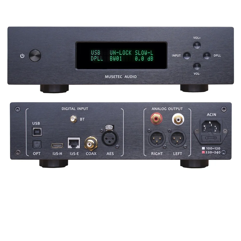 

L.K.S MH-DA004 MINI ES9038pro DAC USB DSD Crystek CCHD575 Clock XLR PCM and DSD decoding USB/Optical/I2S/AES/EBU/COAX