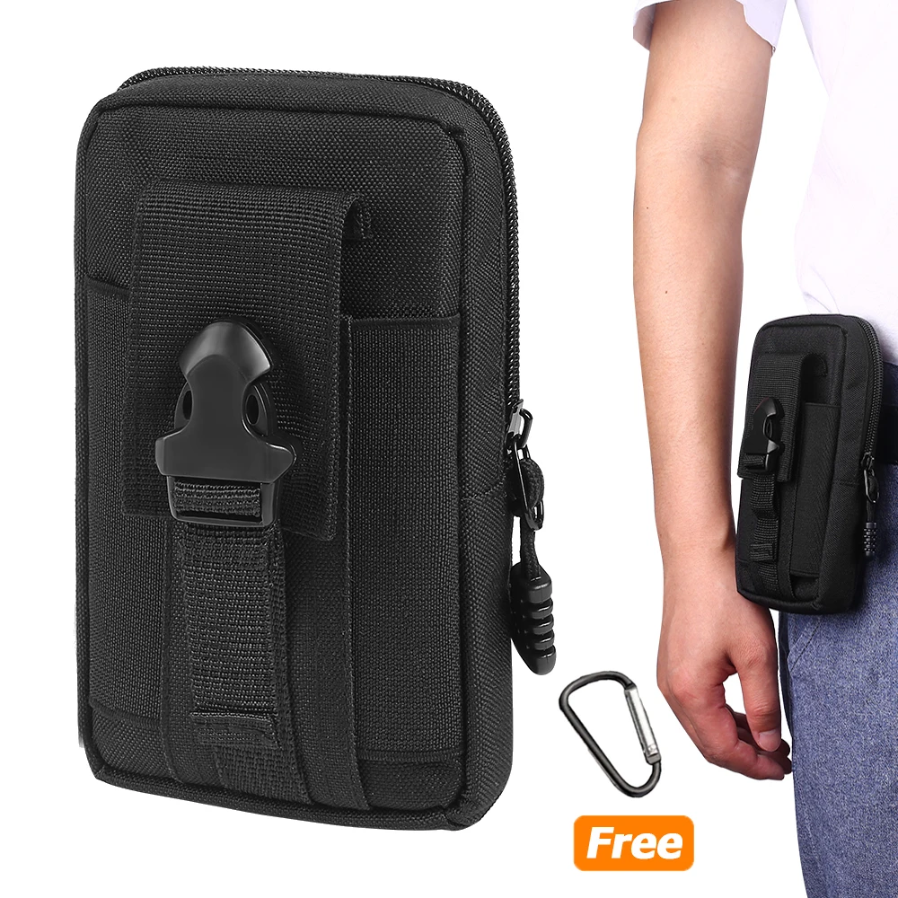 

Tactical Molle Pouch For 7'' Phone Holder Case Military Waist Fanny Pack Outdoor Men EDC Tool Small Pocket Hunting Compact Bag