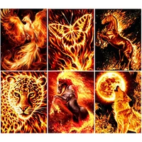5d diy diamond painting colorful wolf animals picture squareround full diamond mosaic embroidery cross stitch kit home decor