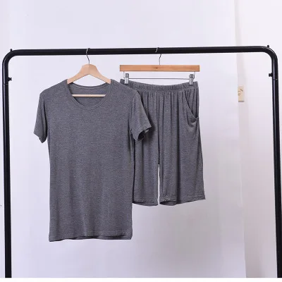 

Plus Size 7XL 8XL 50-170KG Men Pajamas Sets Soft Summer Modal Casual Home Wear Set
