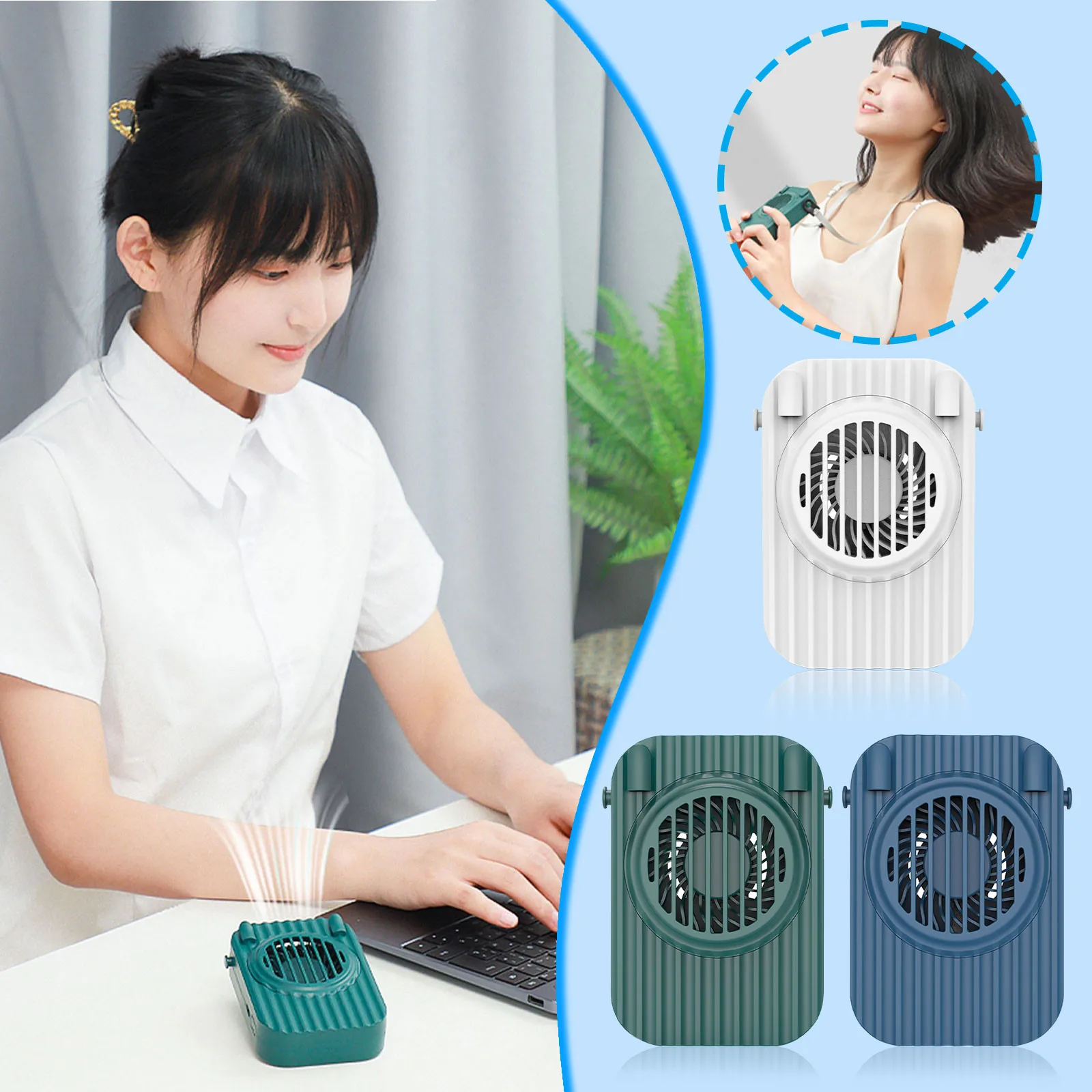 

Mini Fan Portable For Fan Handheld USB Rechargeable Fan With Strong Wind Mini Mute Summer Outdoor Portable Electric Fan #4