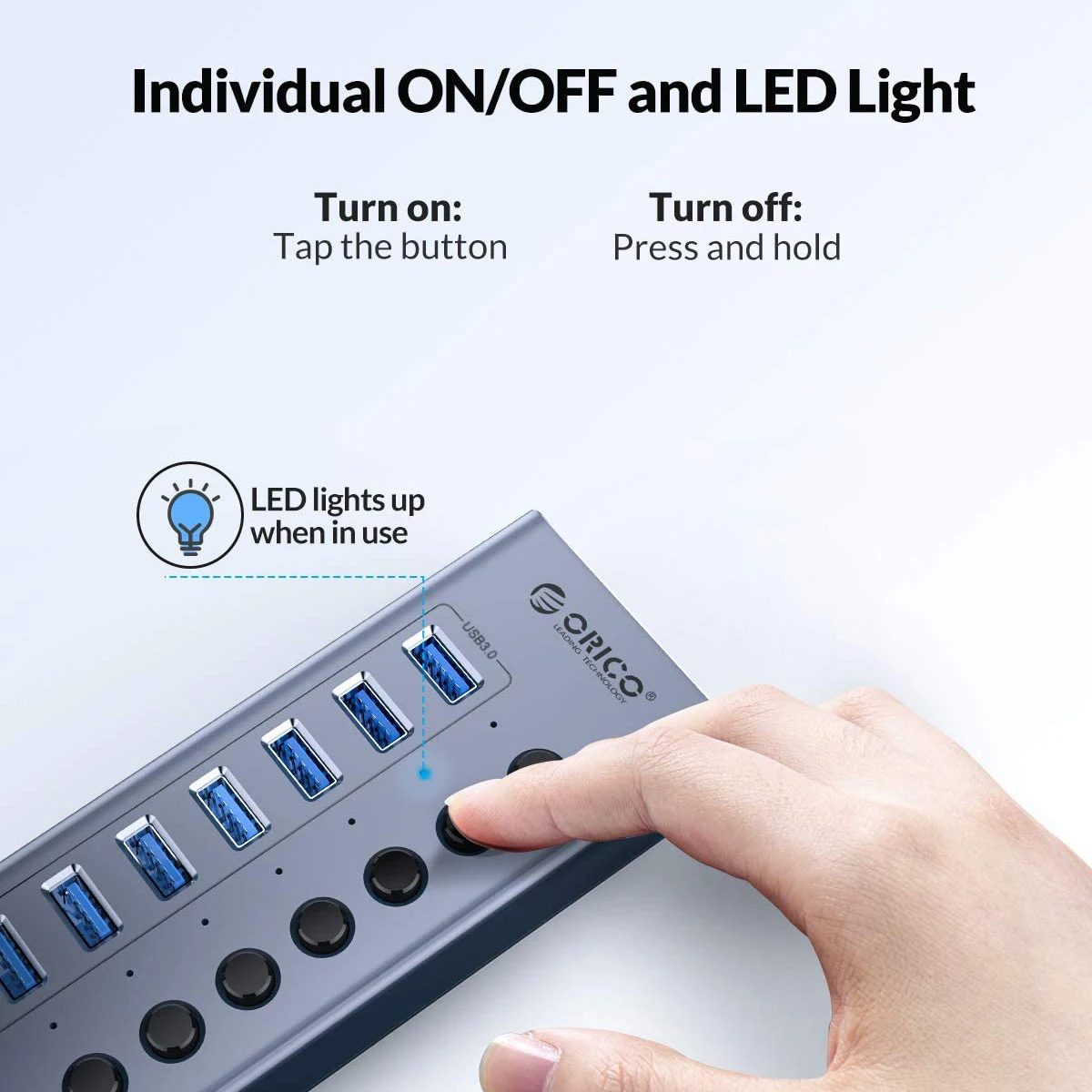 USB-Концентратор ORICO на 7/13 портов с функцией быстрой зарядки | Компьютеры и офис