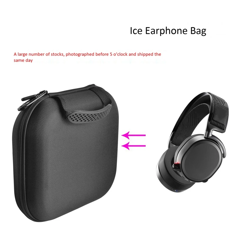 

Carrying Hard EVA Case for SteelSeries Arctis & Headphone Headband Ear Pads for Steelseries Arctis 5 Headphones-1