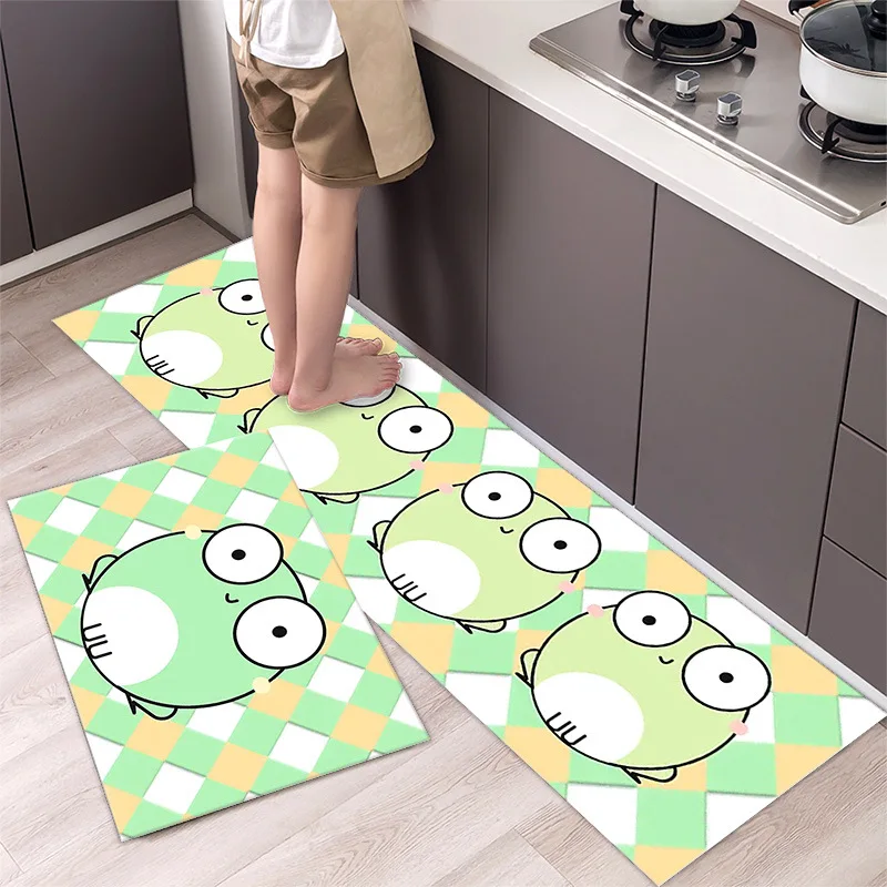 

Fashionable Simple Nordic StyleWaterproof Kitchen Floor Mat Household Carpet Long Strip Door Mat Modern Home Decor