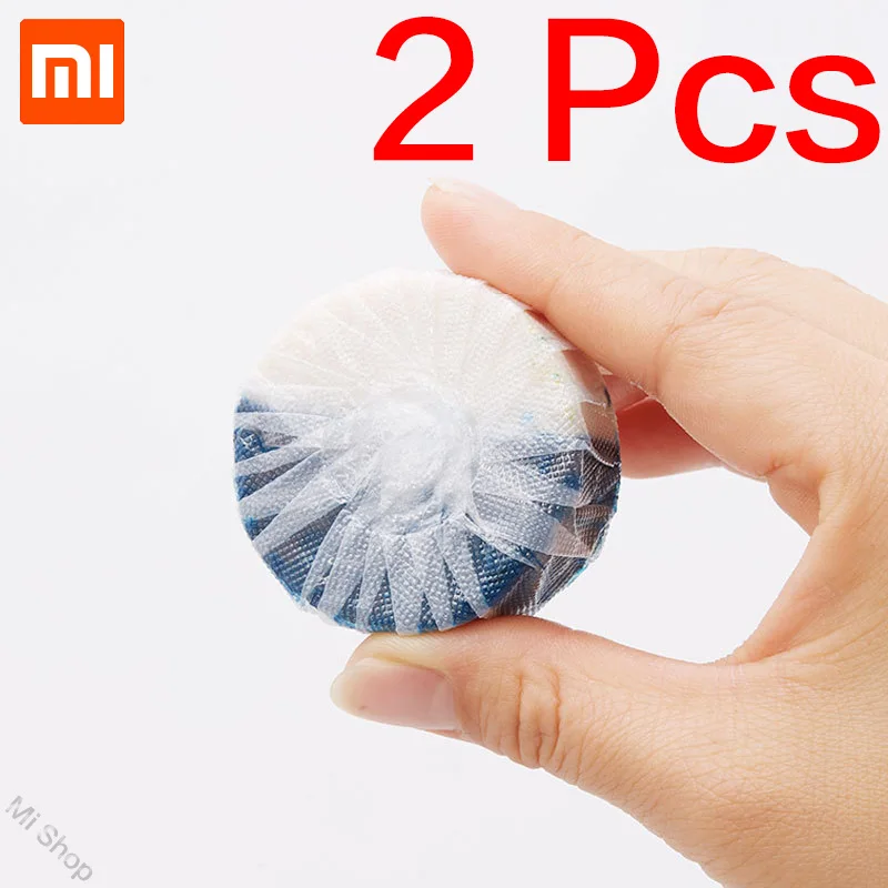 2 Pcs Xiaomi Mijia одноразовые Волшебные автоматические унитаз для очистки помощник ароматный шарик синяя дезодорирующая Чистка пузырьков - Цвет: 2 Pcs