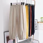 Брюки спортивные женские свободного покроя, модные повседневные штаны-шаровары в Корейском стиле, весна-осень 2021