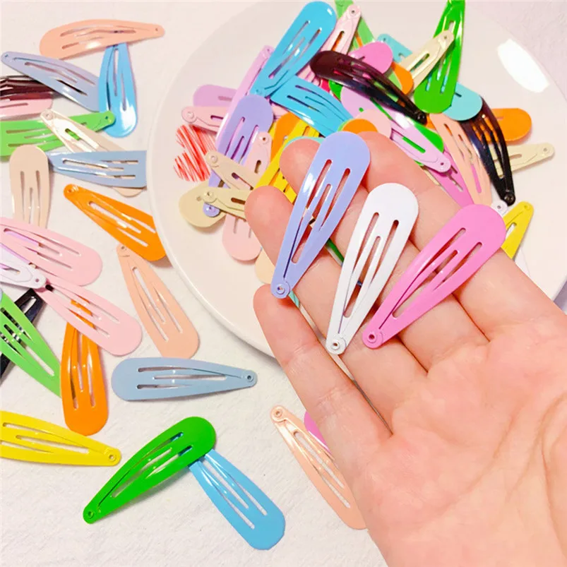

80pcs Snap Hair Clips for Hair Clip Pins BB Hairpins Color Metal Barrettes For Baby Children Women Girls Styling Accessories 3E