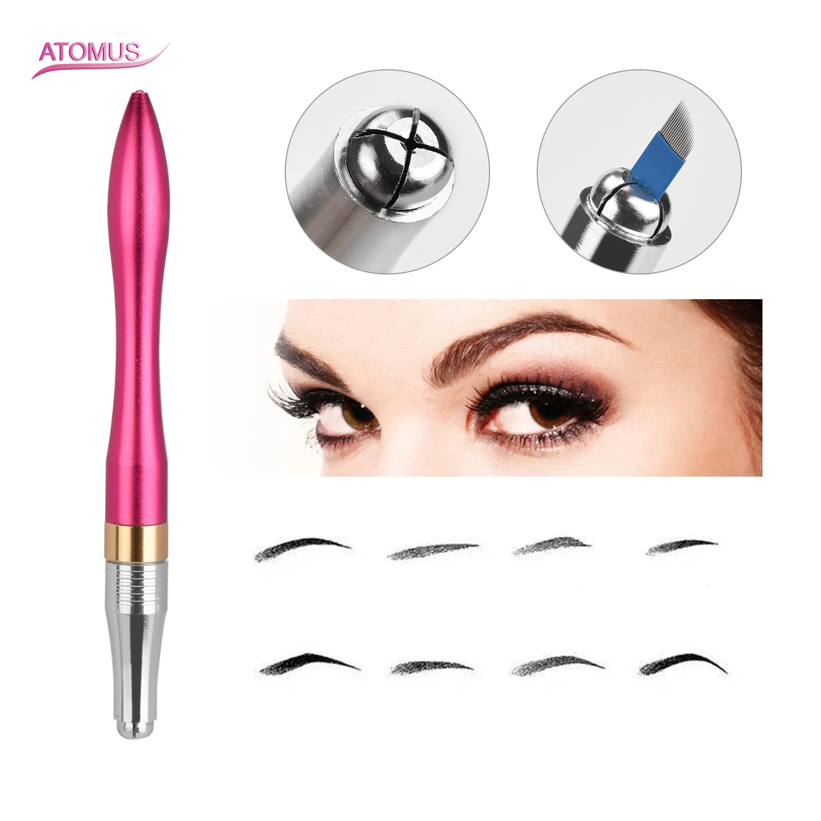 

Профессиональная ручная Татуировка Перманентный макияж ручка для бровей ручная ручка для татуировки Tebori карандаш для микроблейдинга бров...