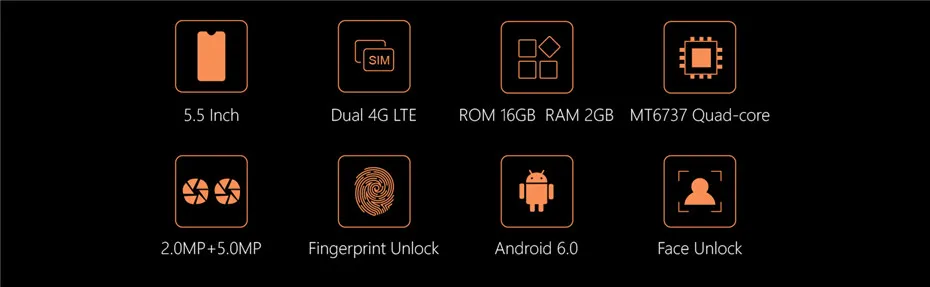 Мобильный телефон XGODY, 4G, отпечаток пальца, 2 ГБ, 16 ГБ, Android 6,0, смартфон, две sim-карты, 5,5 дюймов, 18:9, MTK6737, четыре ядра, 5 Мп, gps, мобильный телефон K20 Pro