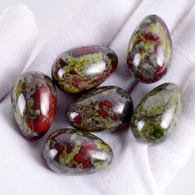 

Natural Stone Yoni Egg Drilled and Undrilled Dragon Blood Eggs for Kegel Exercise Pelvic Floor Muscle Training Massage Ball