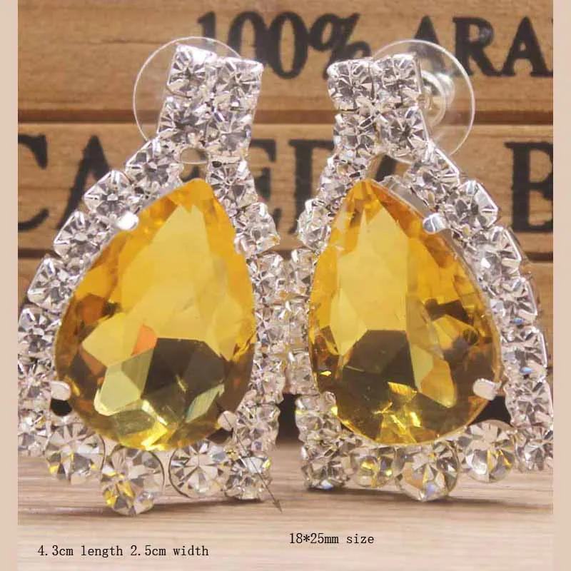 1 шт. темпераментные прозрачные серьги гвоздики со стразами с прозрачными