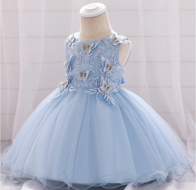 

Baby Princess Dress New Summer Kid Girls Dress Children Party Wear Kids Butterfly Applique Children Clothing