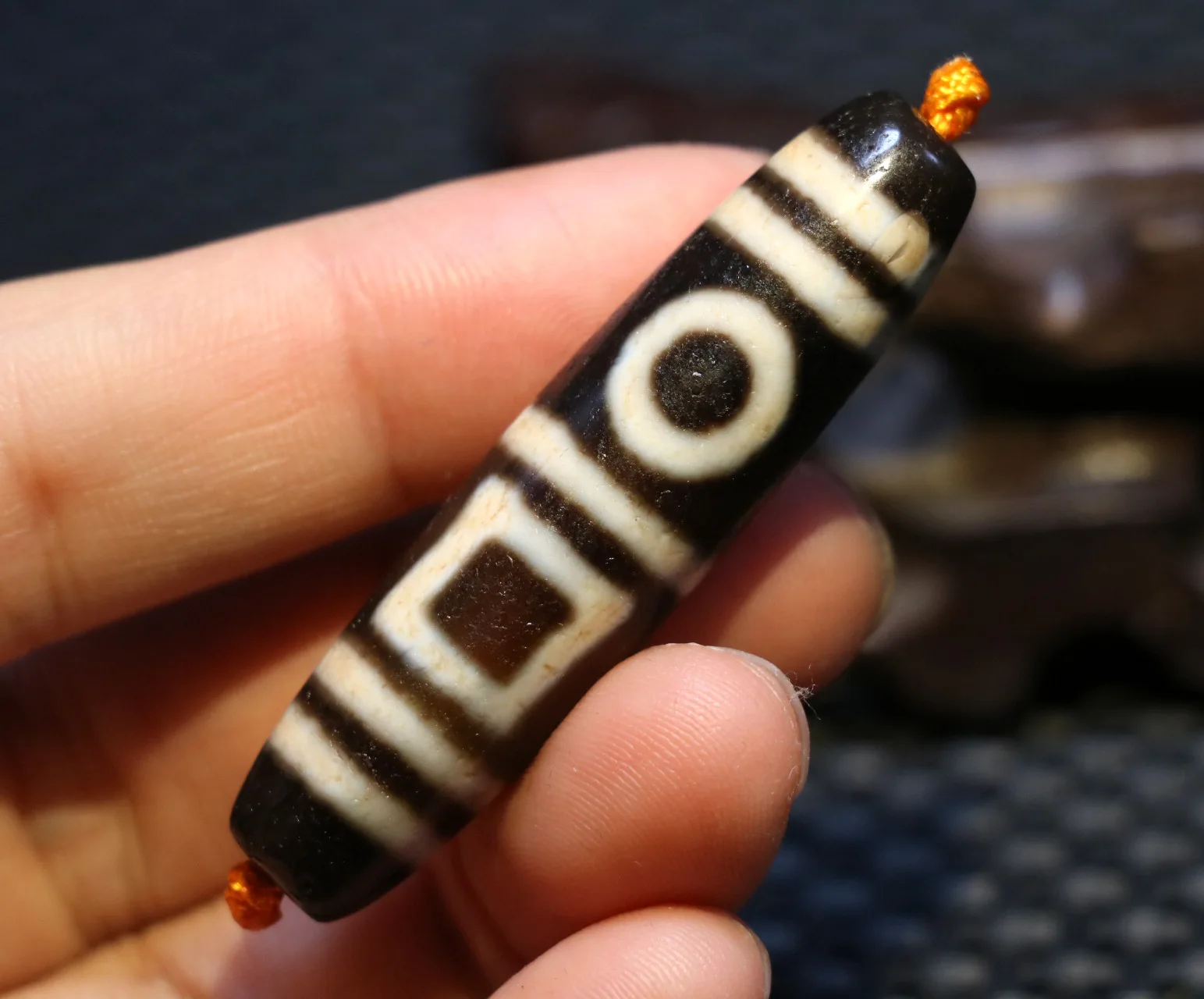 Уникальный волшебный Тибетский старинный Агат небеса и земли гармоничный символ