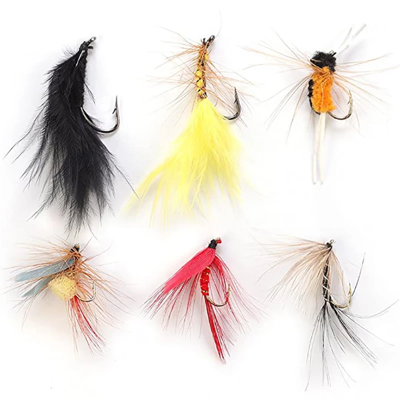 

72PCS Fly Fishing Dry Flies Fishing Lures Fishing Flies Set Fly Fishing Lures Assortment Kit 5 Different Flies
