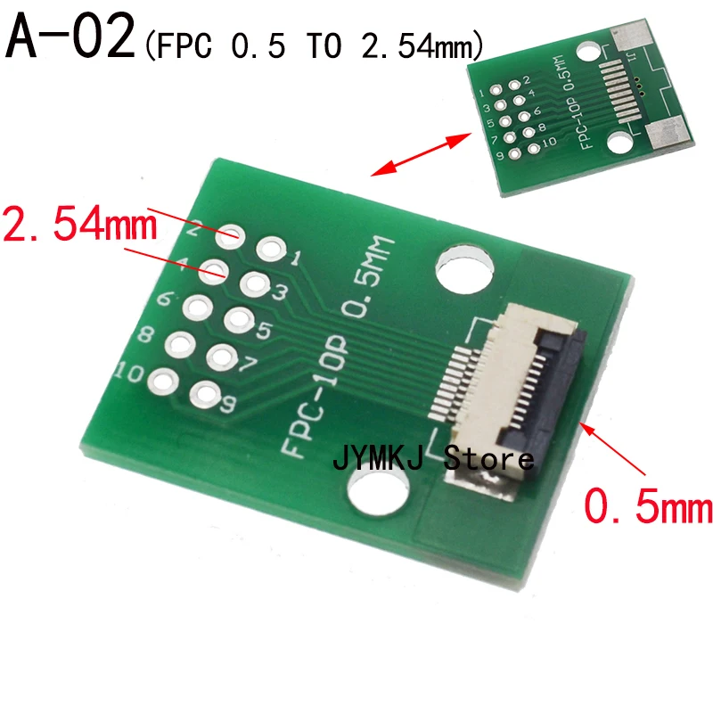 JYMKJ FPC/FFC адаптерная плата 0.5/1.0 мм до 2.54 мм