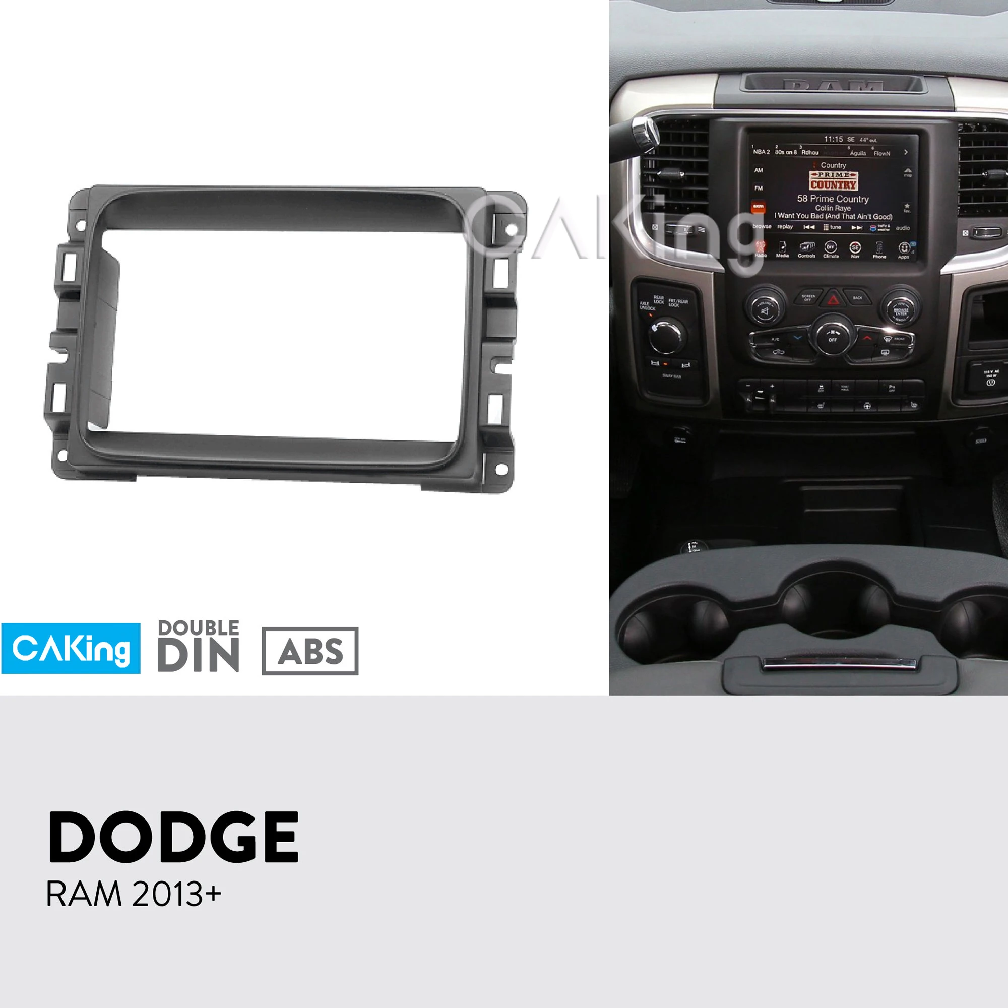 Автомобильная радиопанель двойная Din для DODGE RAM 2013 + Audio F ram e Dash Kit лицевая панель