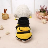 1pcs small dog cat dog clothes vest cute yellow bee t shirt summer pet clothes for soft comfort apparel