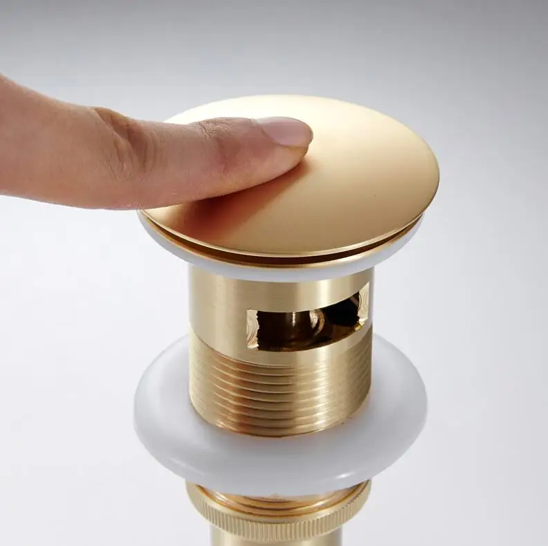 Новый смеситель для раковины Золотой горячей и холодной воды ванной комнаты