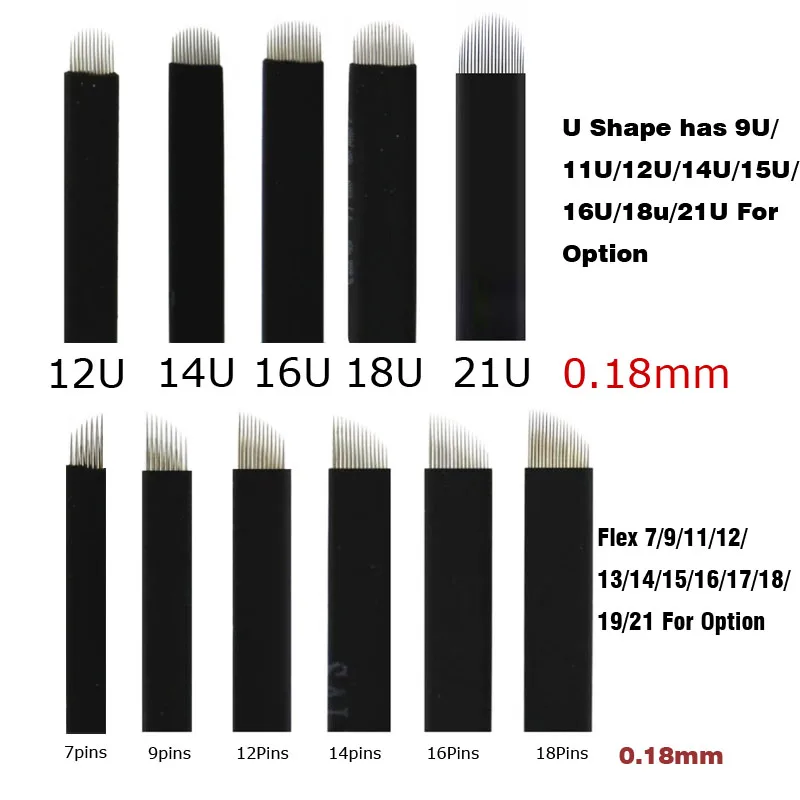 200 шт. иглы для микроблейдинга бровей 0 18 мм|Иглы тату| |