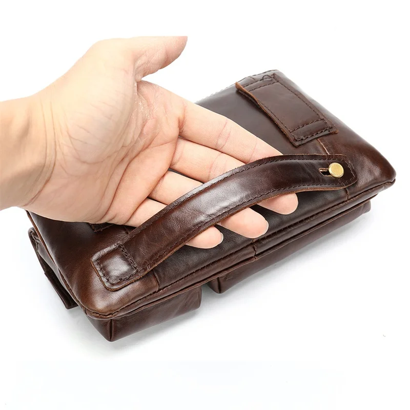 WESTAL Мужская поясная сумка из натуральной кожи для мужчин нагрудная клатч