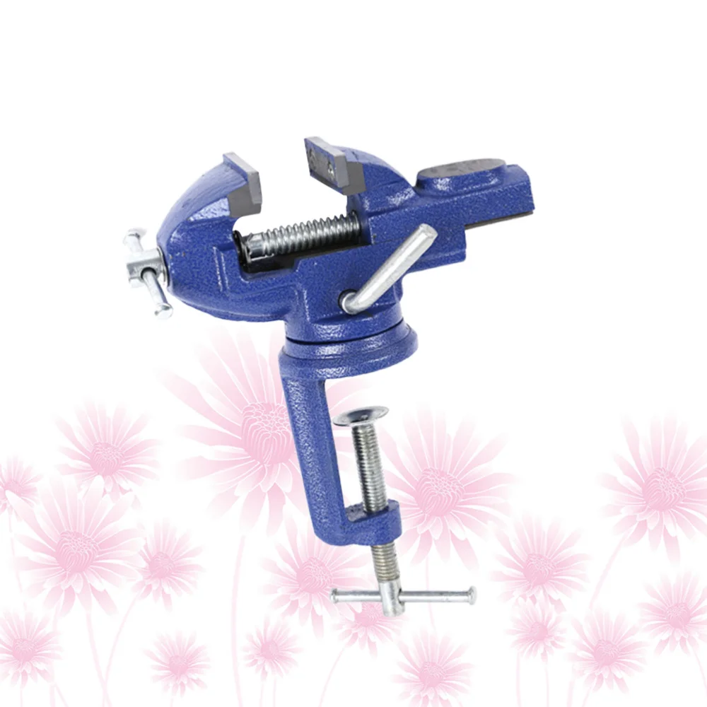 

60mm Mini Household Mini Flat Table Vise Clamp-on Bench Vise Tool 360 Degree Rotaty Manual Bench Clamp for DIY Craft Jewelry Woo