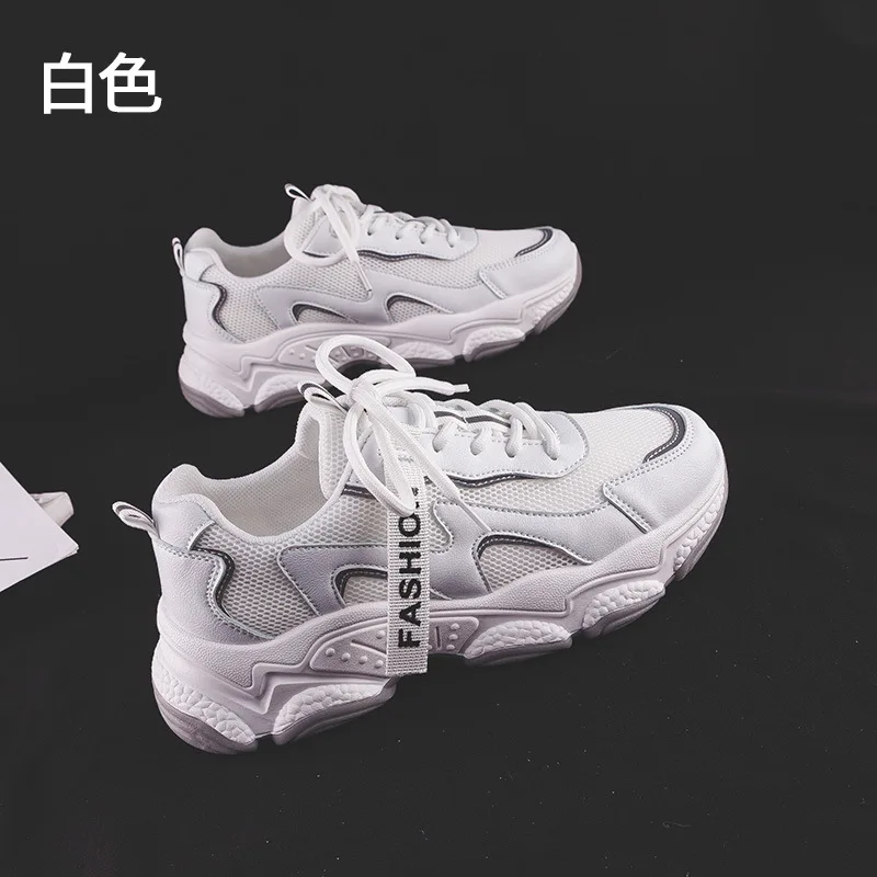 

Shoes Sneakers Mesh Casual Woman Tennis Female Woman-shoes Platform Breathable Fashion Trainers Roses Thick Sole 2021 Heels Leis