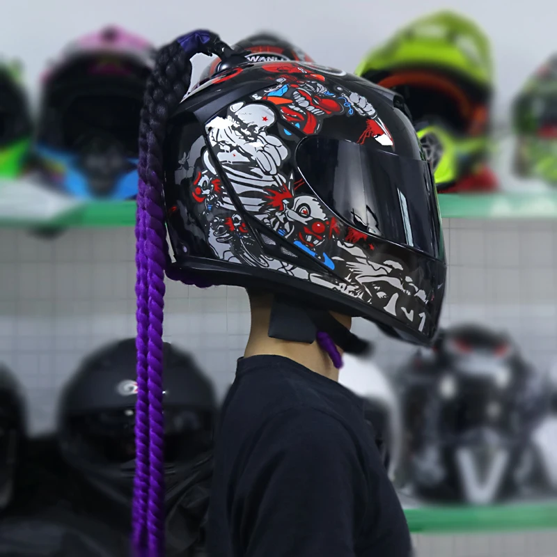 Moto rcycle шлем capacete cascos полное лицо гоночные шлемы двойной козырек гоночный Мото Кросс шлем Casco модульный Мото шлем - Цвет: d2