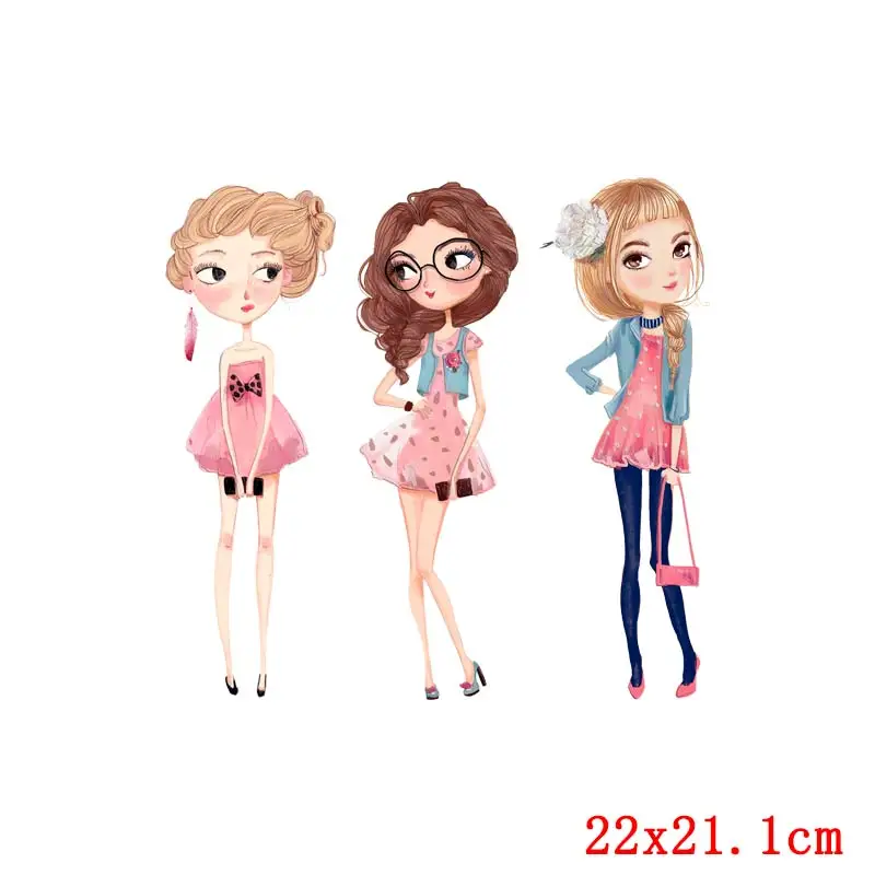 Виниловые красивые нашивки для девочек прекрасные Термотрансферная нашивка